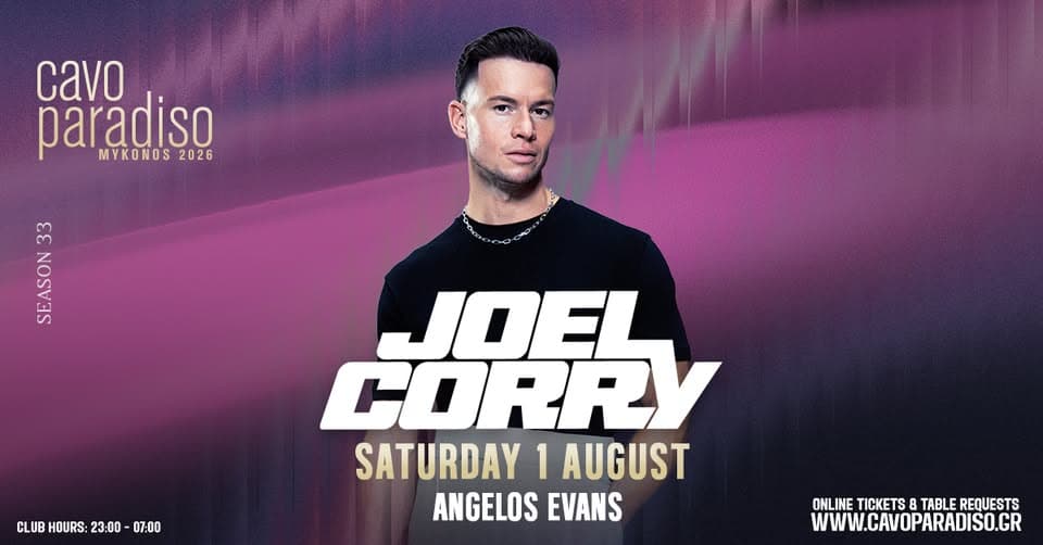 Joel Corry | Angelos Evans event cover