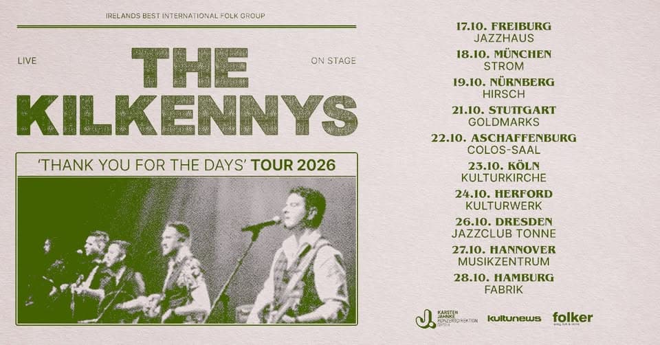 The Kilkennys | ‘Thank You For The Days’ Tour 2026 | Stuttgart event cover