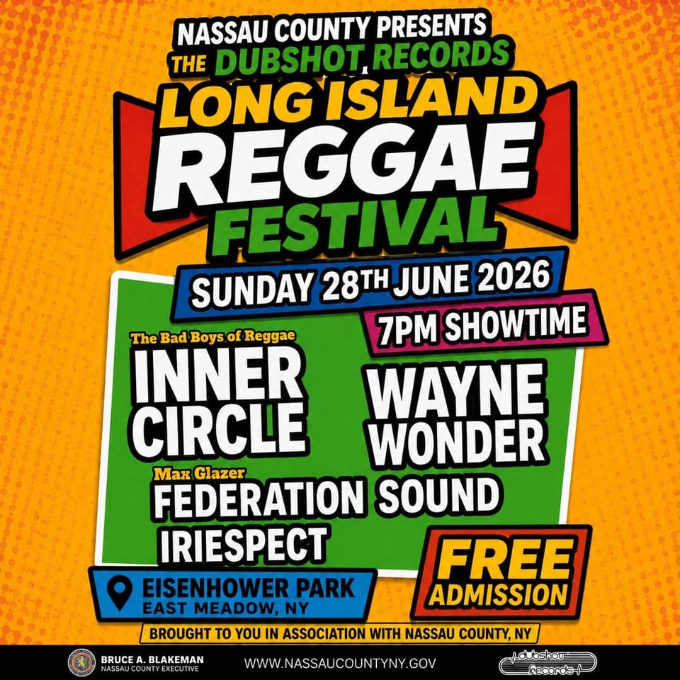Nassau County Presents 2026 DubShot Records Long Island Reggae Festival event cover