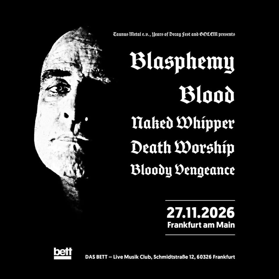 Blasphemy, Blood, Naked Whipper, Death Worship & Bloody Vengeance event cover