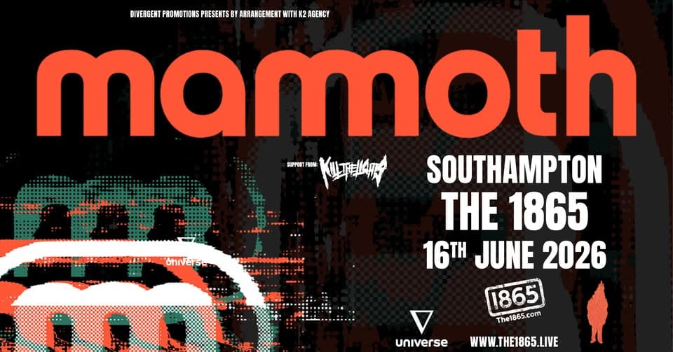 Mammoth at The 1865, Southampton event cover