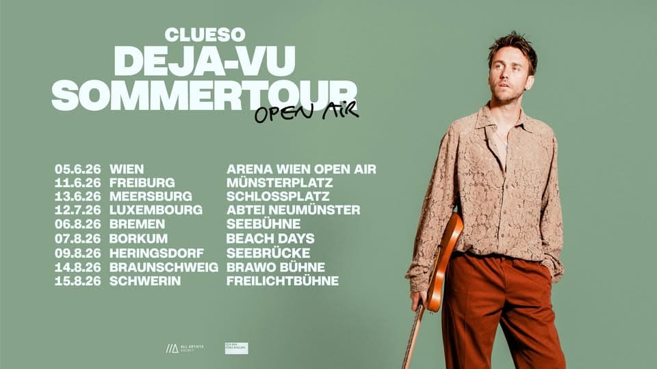 Clueso /// DEJA-VU SOMMERTOUR 2026 /// Braunschweig event cover