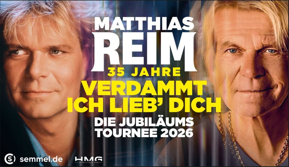 MATTHIAS REIM • Die Jubiläumstournee 2026 • Chemnitz event cover