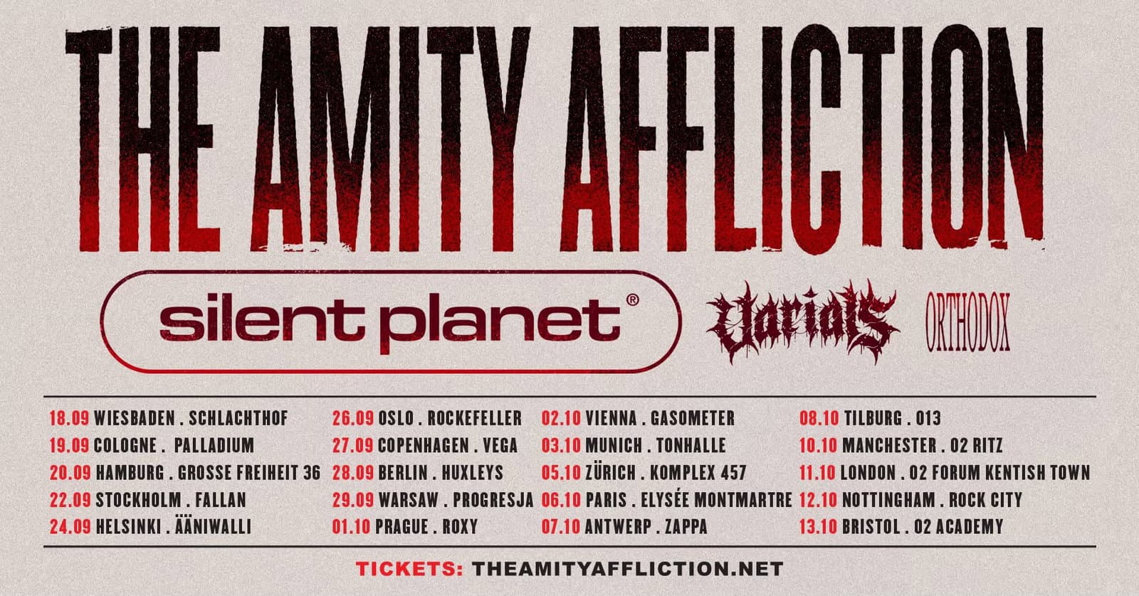 The Amity Affliction event cover