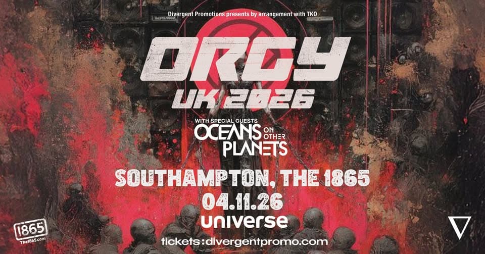 Orgy at The 1865, Southampton event cover