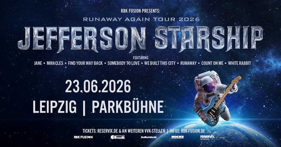 JEFFERSON STARSHIP - Runaway again Tour 2026 live in Leipzig event cover