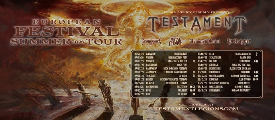 Testament - European Summer Festival Tour 2026 | Kiel event cover