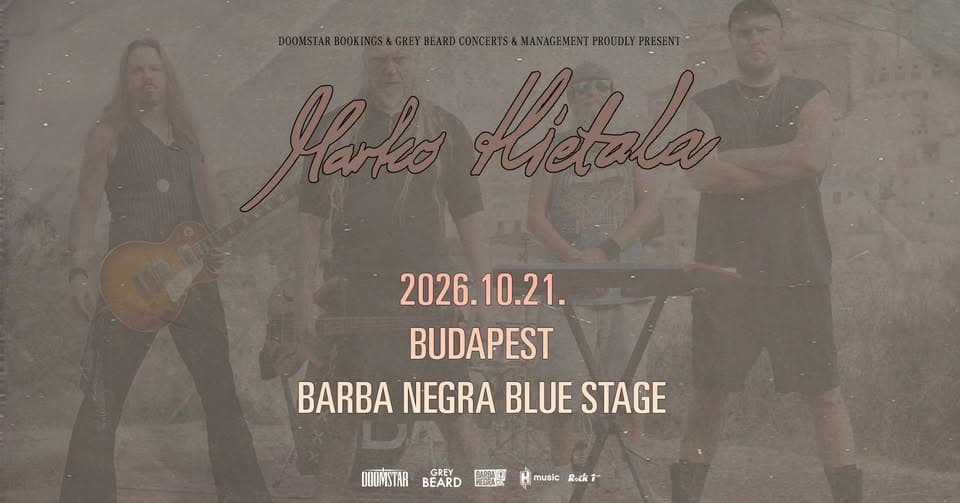 MARKO HIETALA - EUROPEAN TOUR 2026 - Budapest, Barba Negra event cover