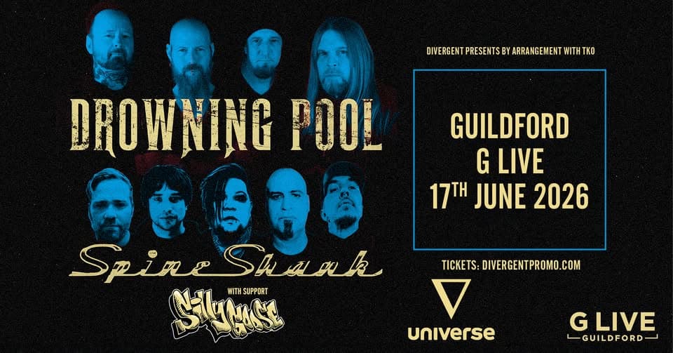 Drowning Pool + Spineshank at G Live, Guildford event cover