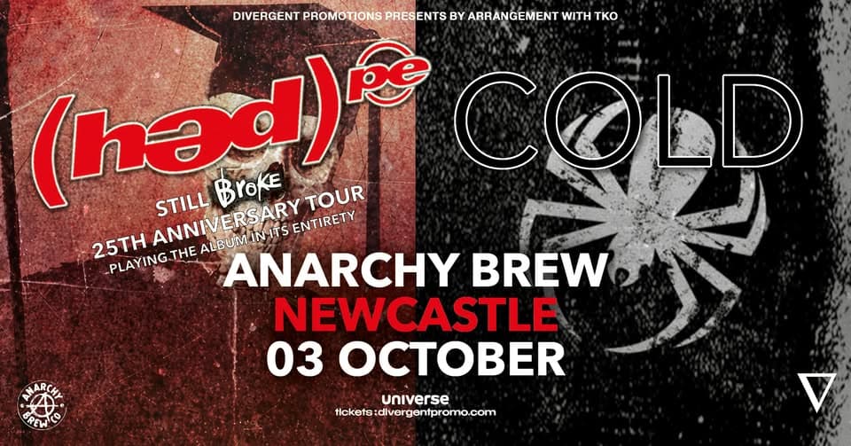 Hed PE / Cold at Anarchy Brew, Newcastle event cover
