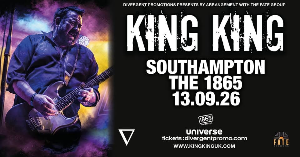 King King at The 1865, Southampton event cover