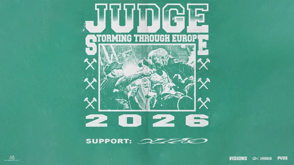 Judge /// Storming Through Europe 2026 /// Schlachthof Wiesbaden event cover