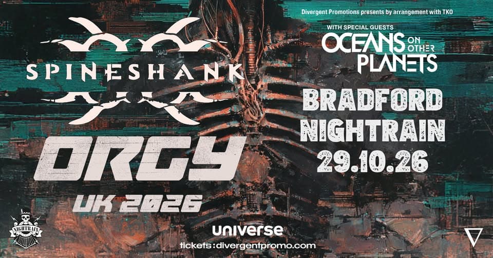 Spineshank + Orgy at Nightrain, Bradford event cover