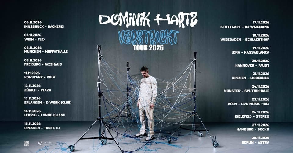 Dominik Hartz /// verstr!ckt Tour 2026 /// Hamburg event cover