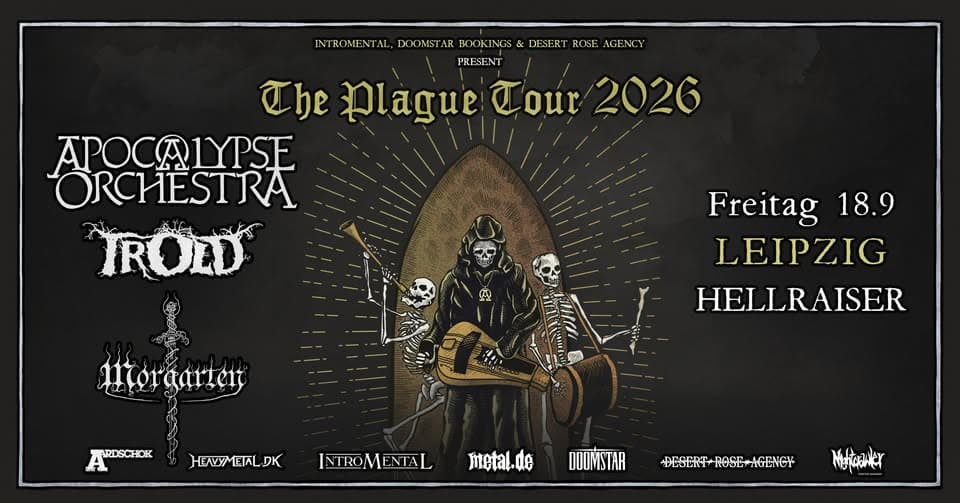 Apocalypse Orchestra "The Plague Tour 2026" Support : Trold & Morgarten | Hellraiser Leipzig event cover