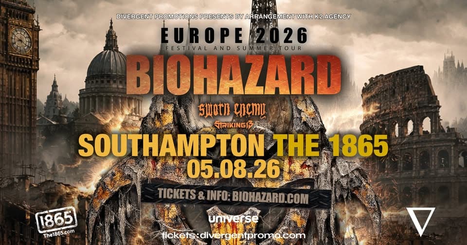 Biohazard at The 1865, Southampton event cover