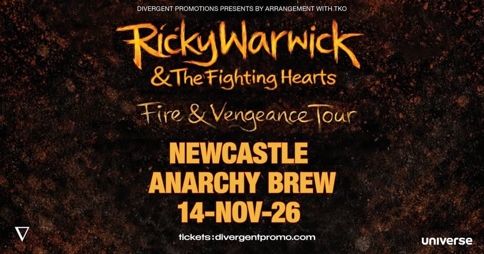 Ricky Warwick & The Fighting Hearts at Anarchy Brew, Newcastle event cover