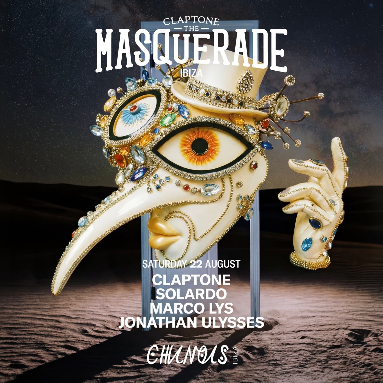The Masquerade: Claptone, Solardo, Marco Lys, Jonathan Ulysses event cover