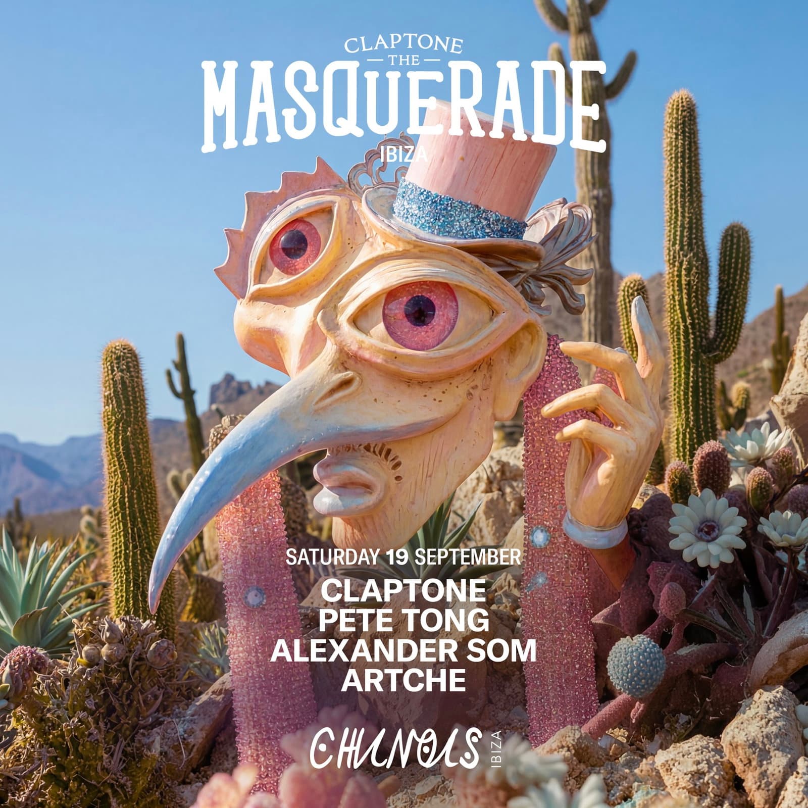 The Masquerade: Claptone, Pete Tong, Alexander Som, Artche event cover