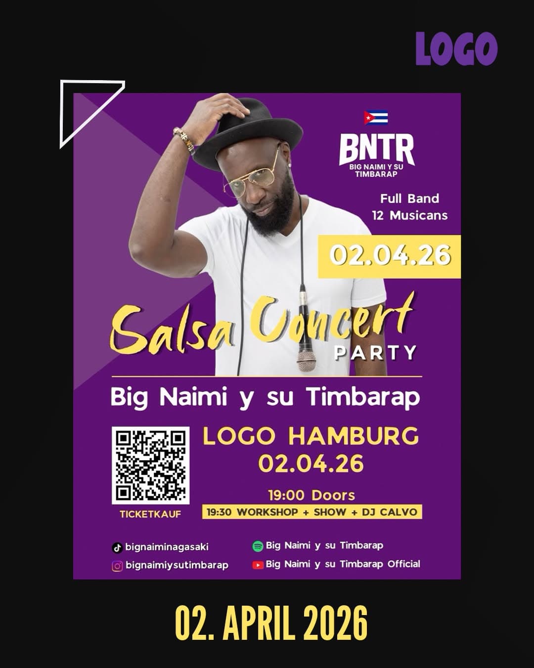 BIG NAIMI Y SU TIMBARAP | LOGO Hamburg event cover
