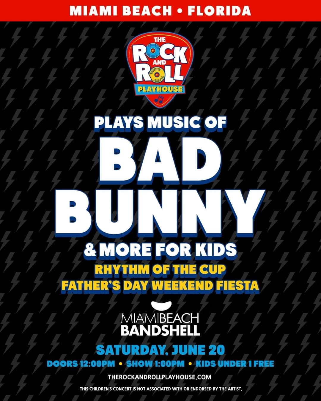 The Rock and Roll Playhouse Plays Music of Bad Bunny & More for Kids event cover