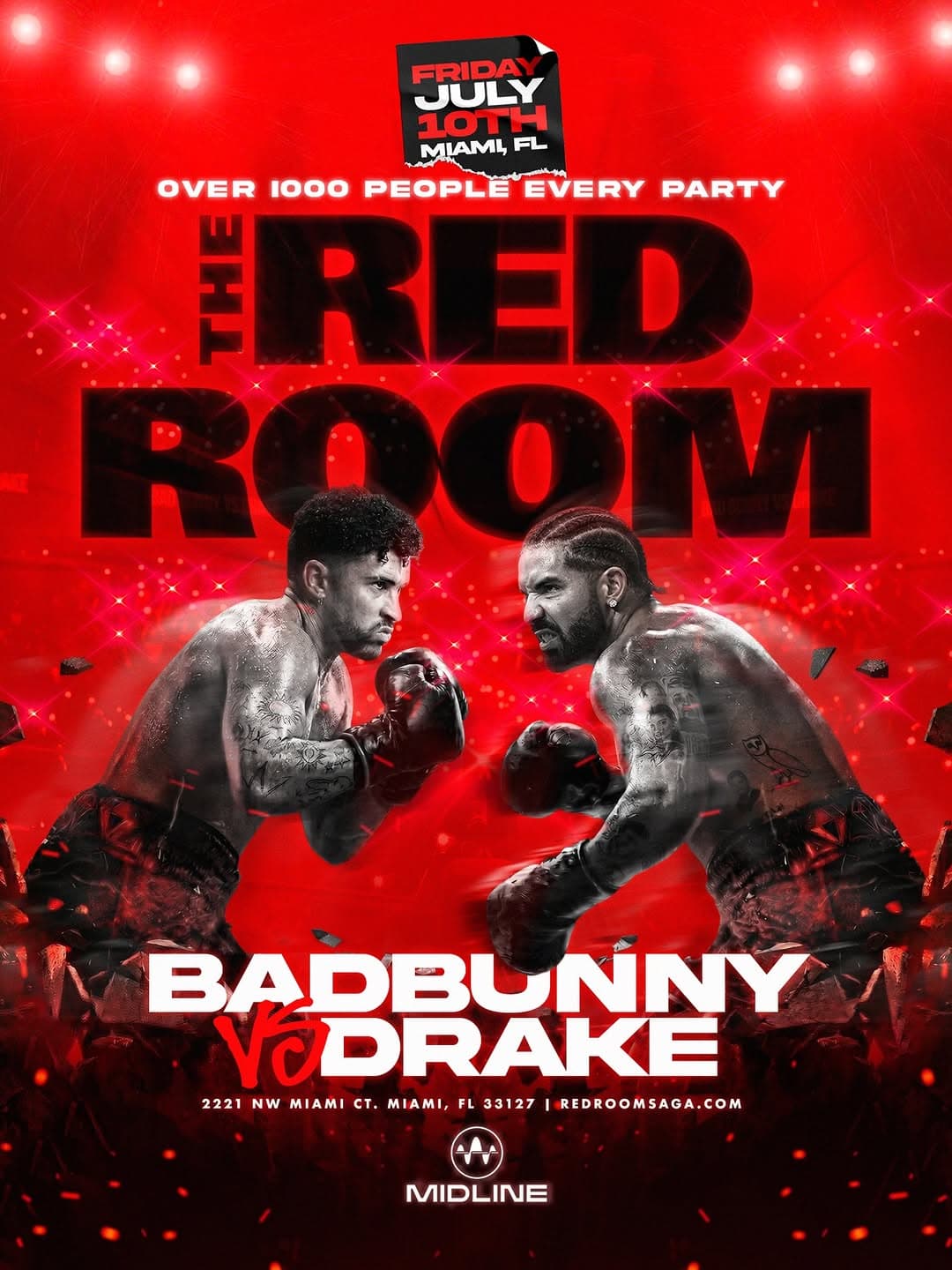 The Red Room: Bad Bunny vs Drake event cover