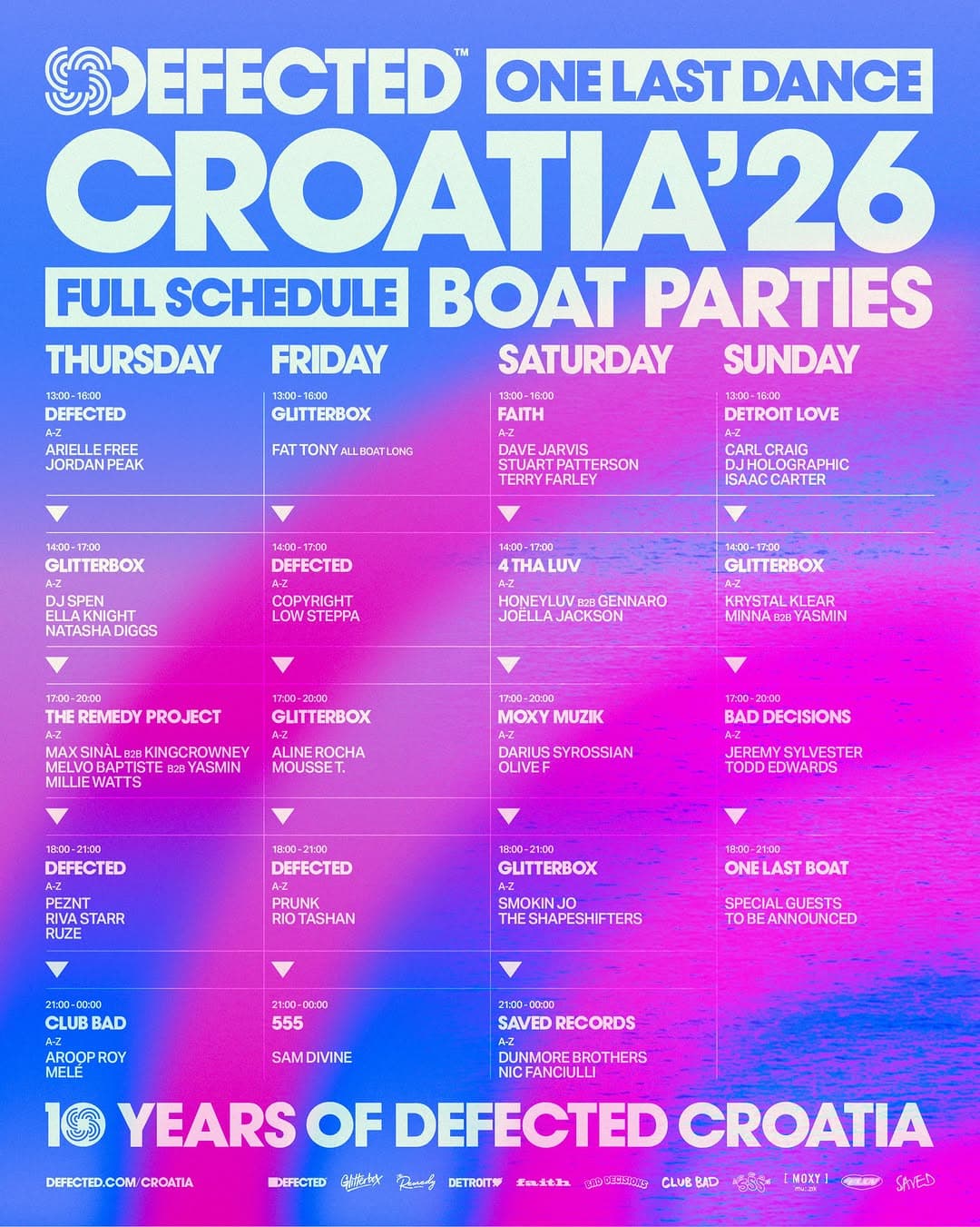 Defected Croatia '26 Boat Parties event cover