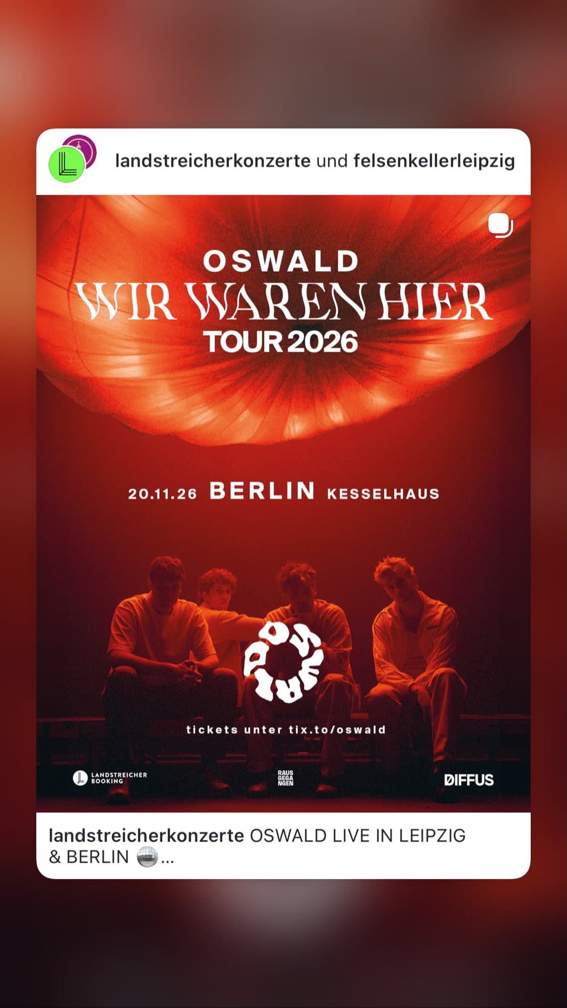 Oswald - Wir Waren Hier Tour 2026 event cover