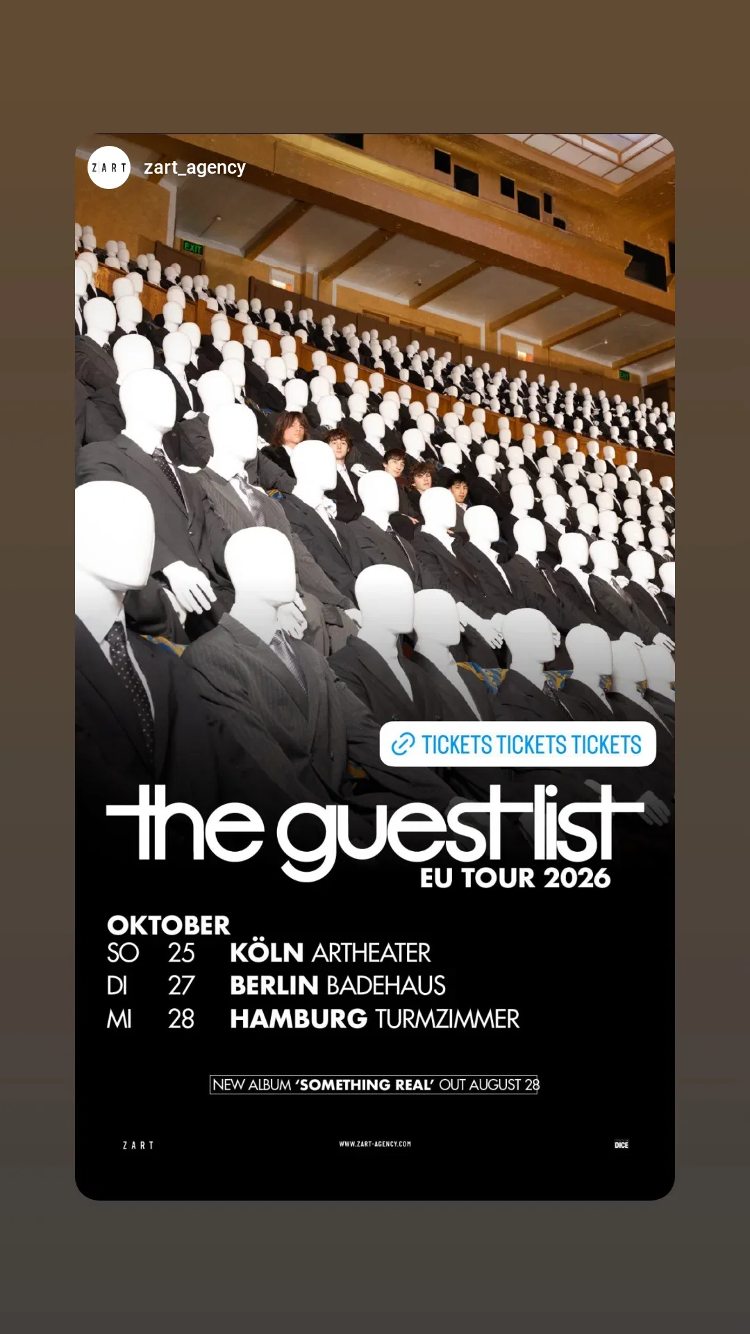 the guestlist EU TOUR 2026 event cover