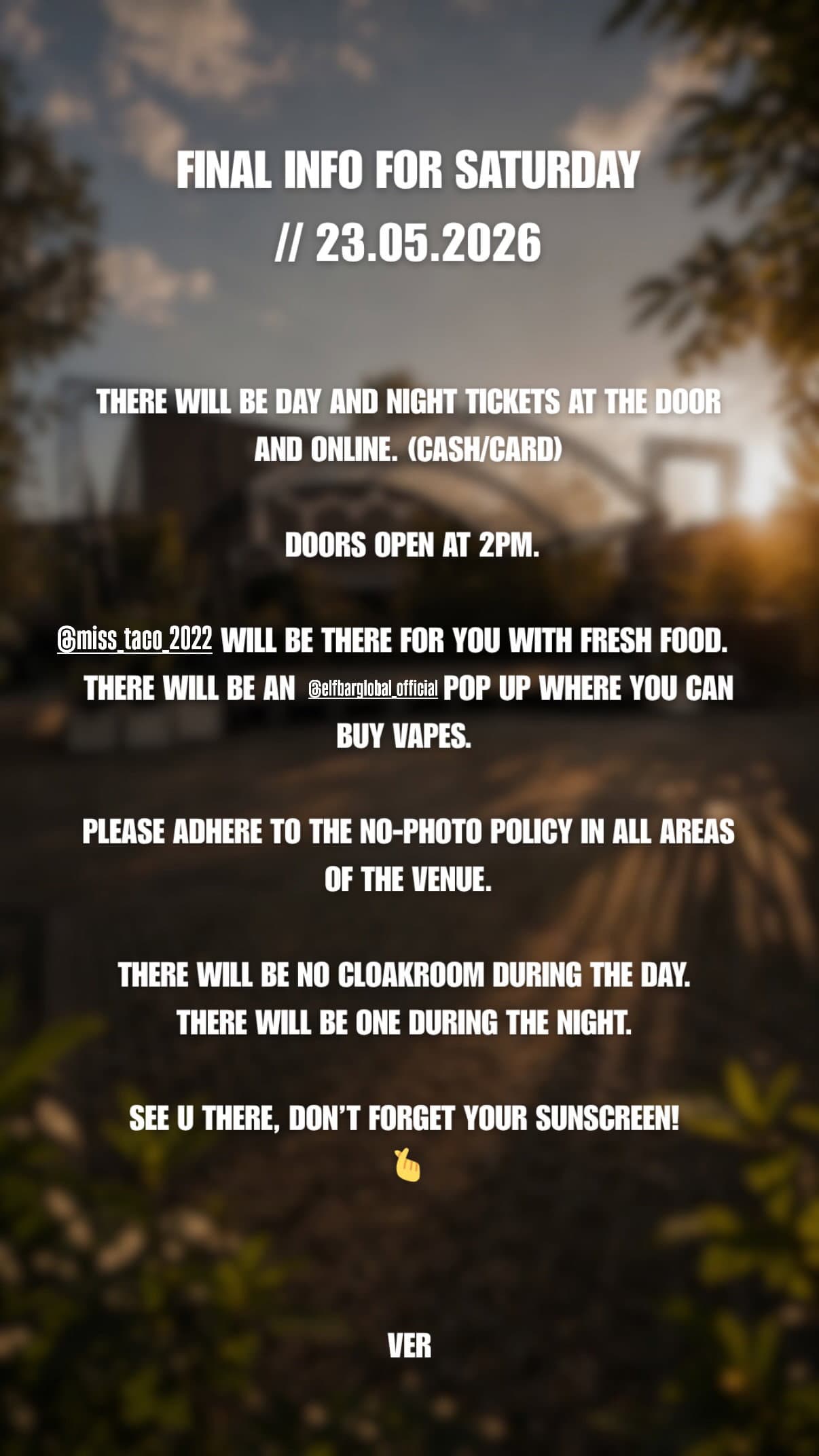 VER event cover
