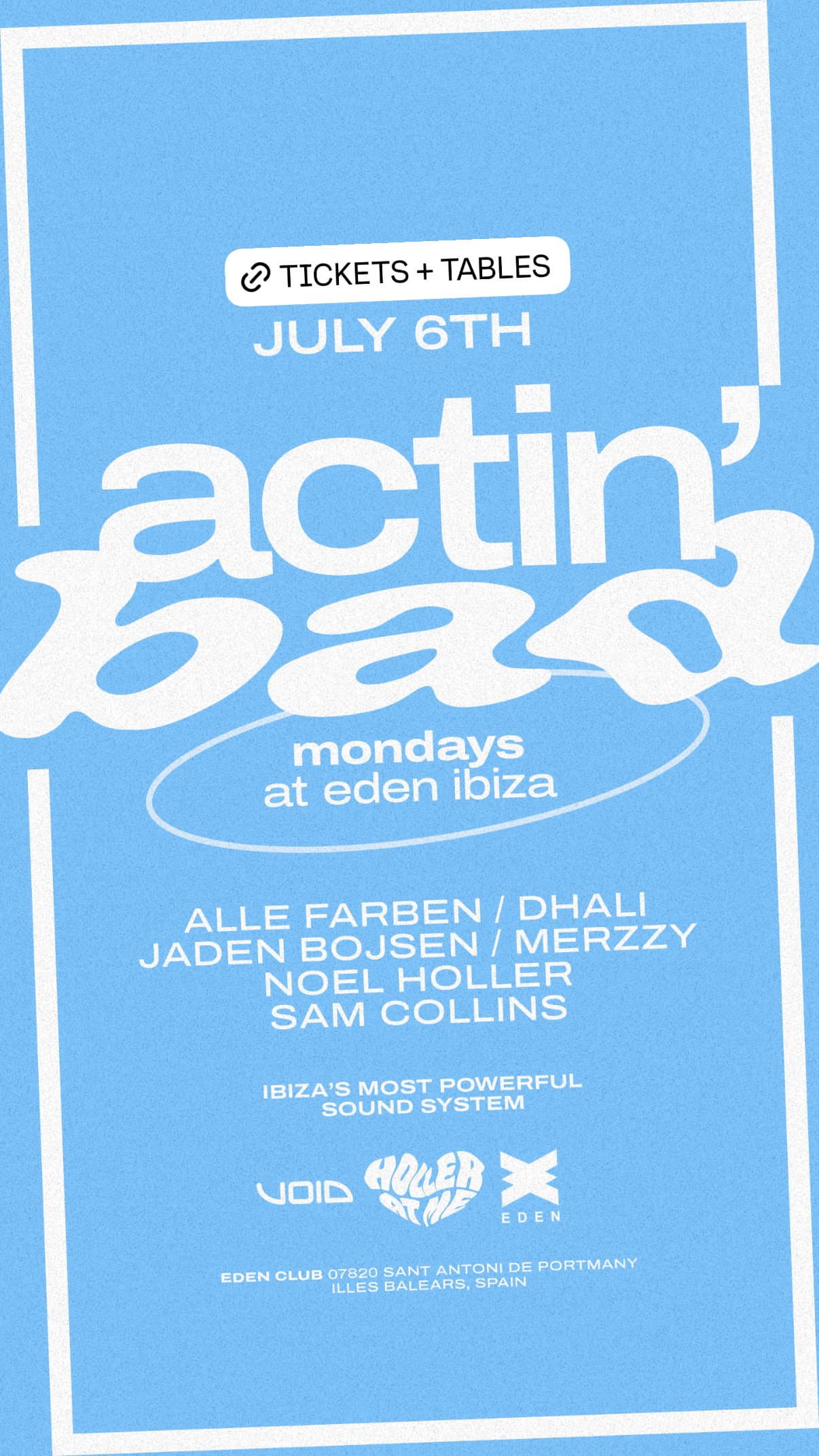 Actin' Bad event cover
