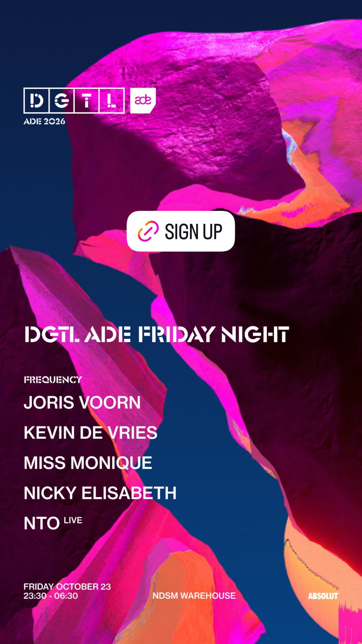 DGTL ADE Friday Night event cover
