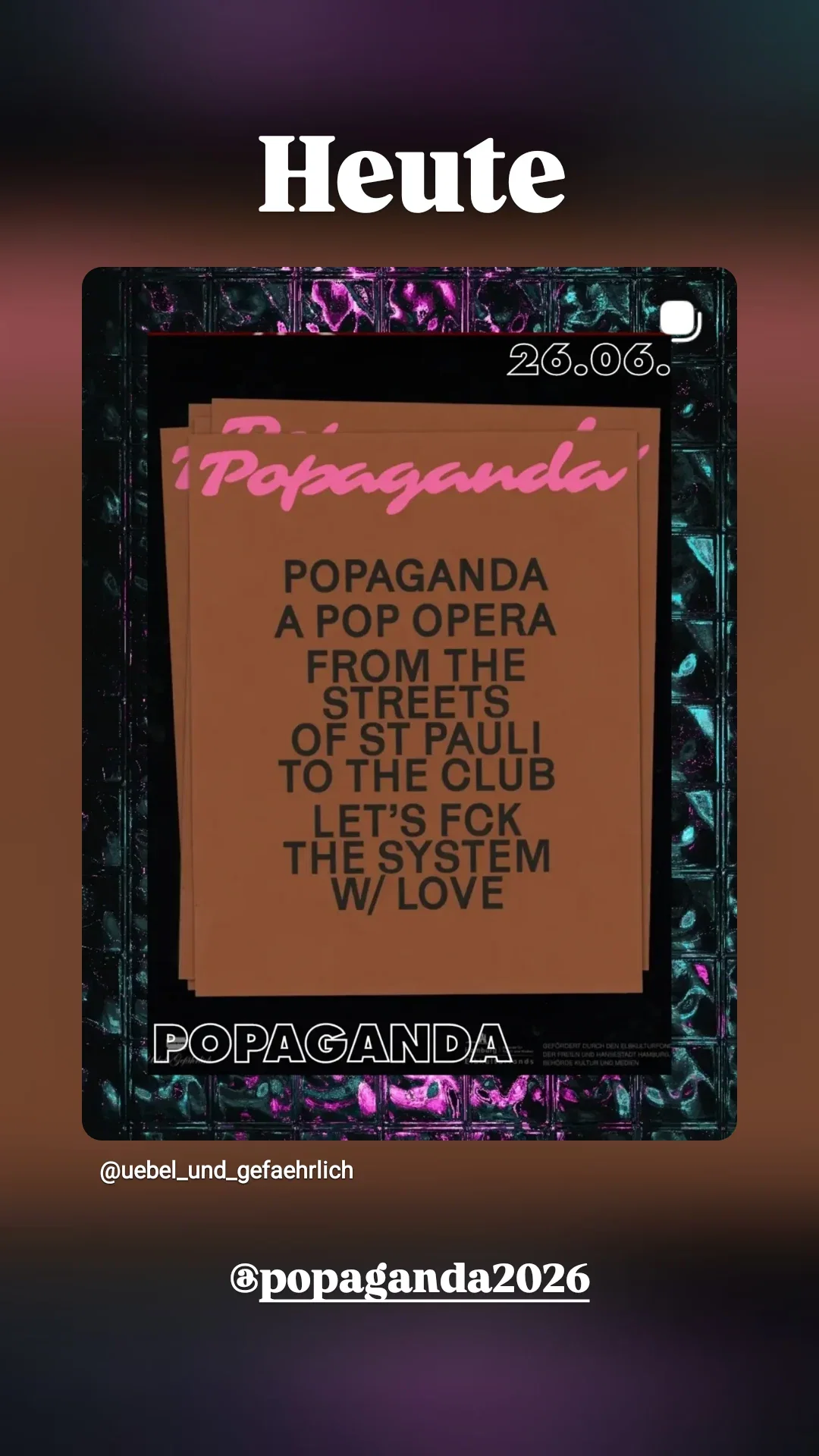 Popaganda - A Pop Opera event cover