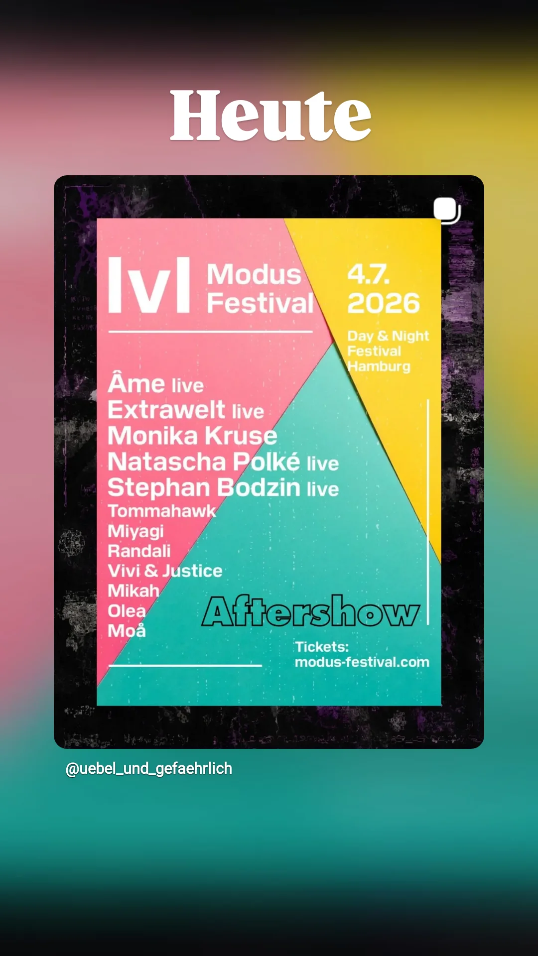 Modus Festival Aftershow event cover