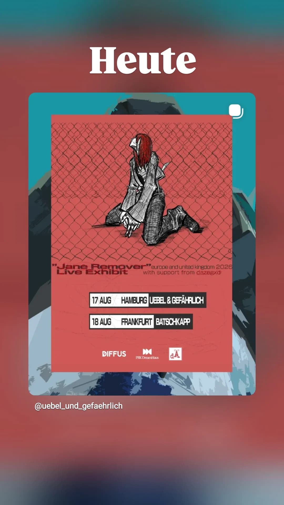 Jane Remover - Live Exhibit event cover