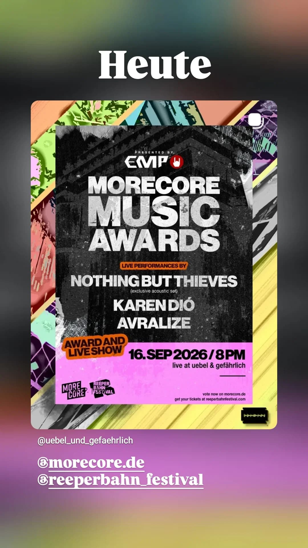 Morecore Music Awards event cover