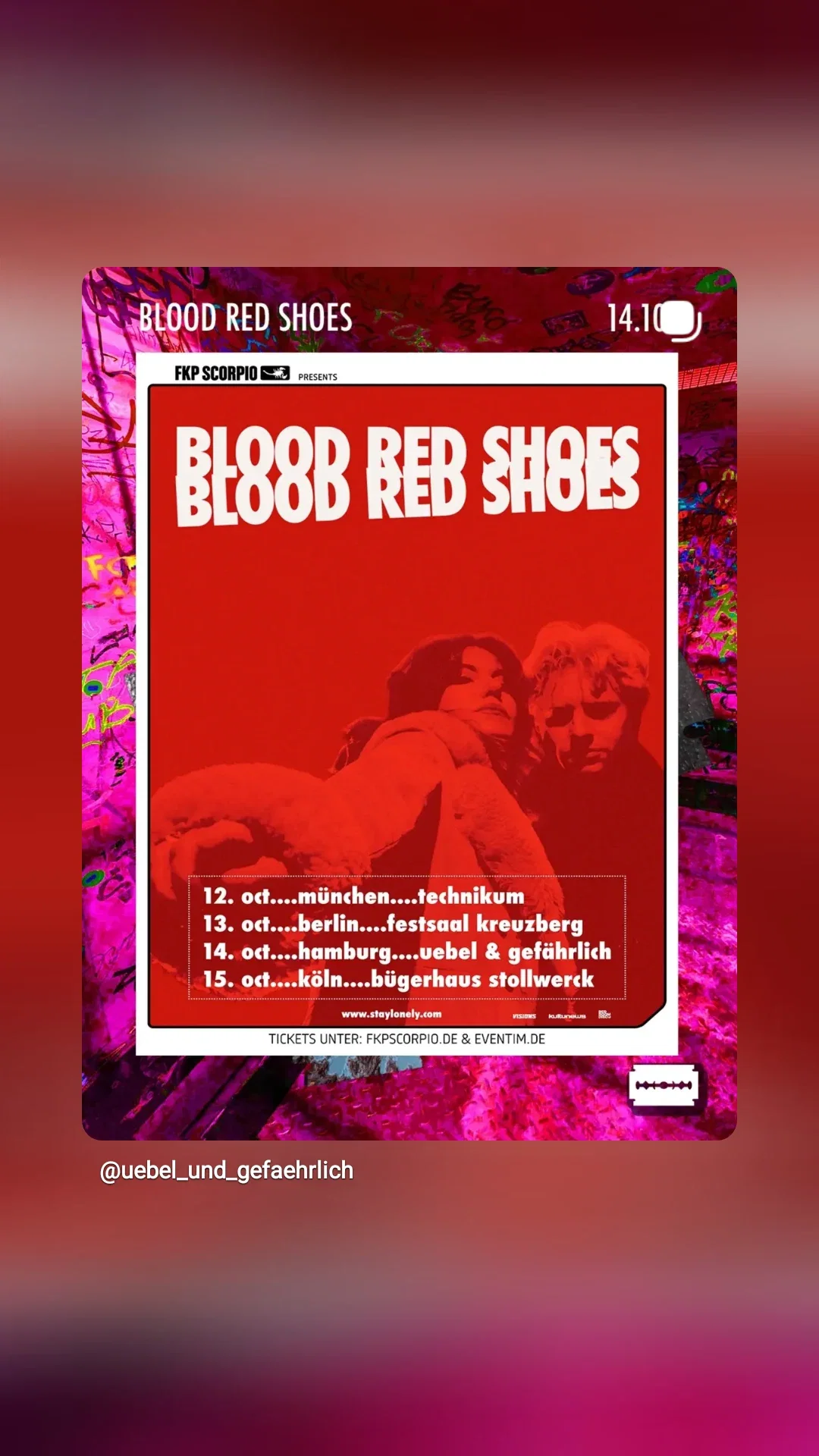 BLOOD RED SHOES - Hamburg, Uebel & Gefährlich event cover