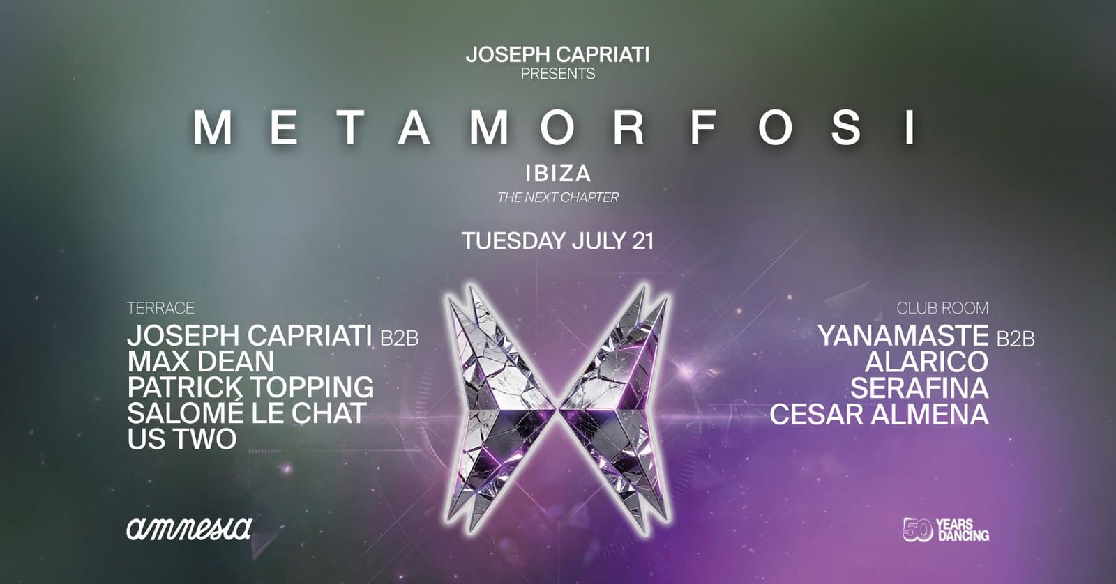 Joseph Capriati presents Metamorfosi event cover