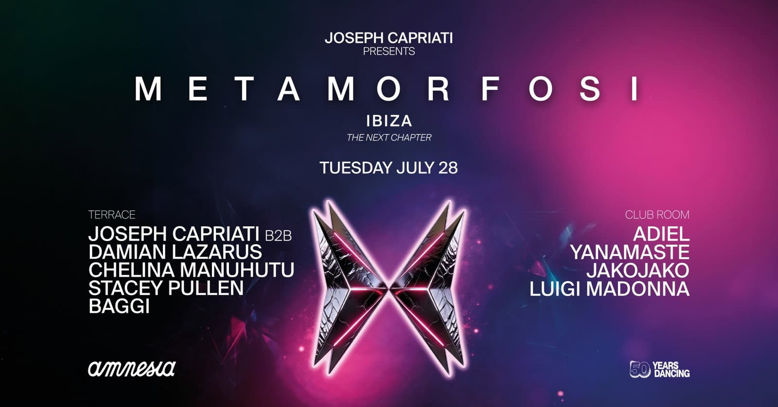 METAMORFOSI Returns Home | Amnesia Ibiza 2026 event cover