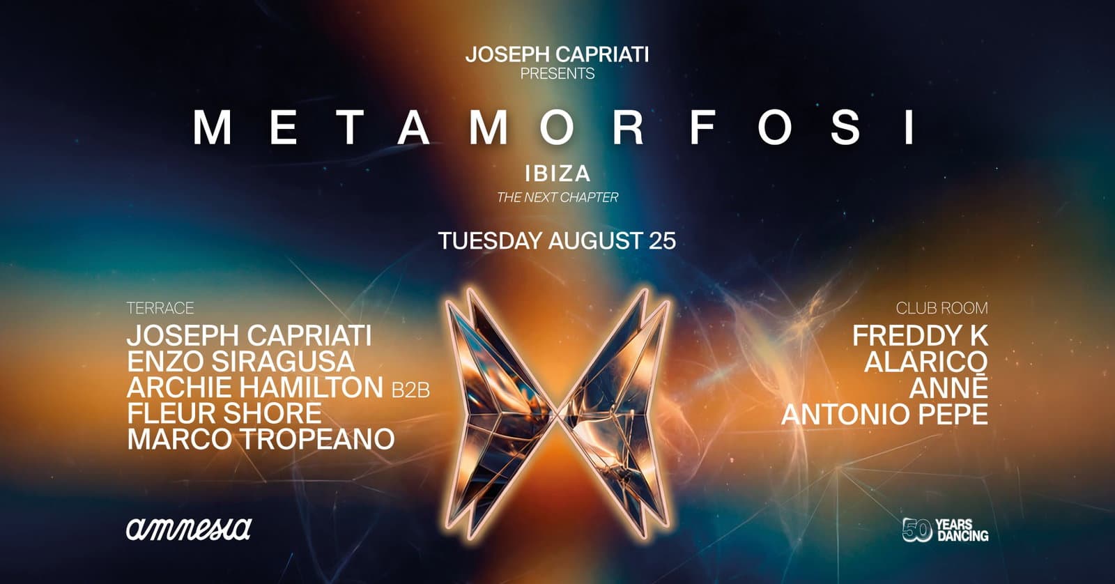Joseph Capriati presents Metamorfosi event cover