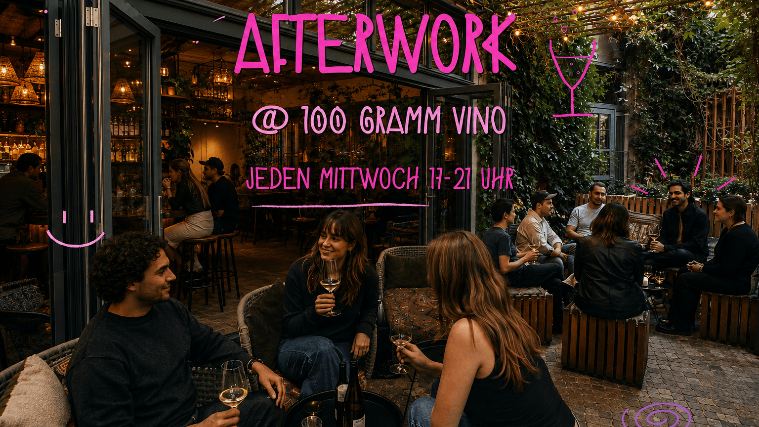 After Hour @100 GRAMM Vino event cover