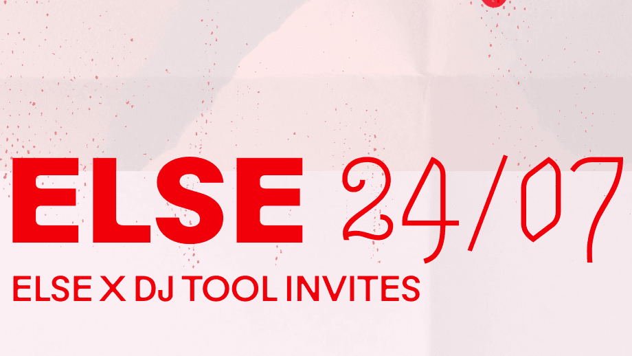 Else x DJ TOOL invites event cover