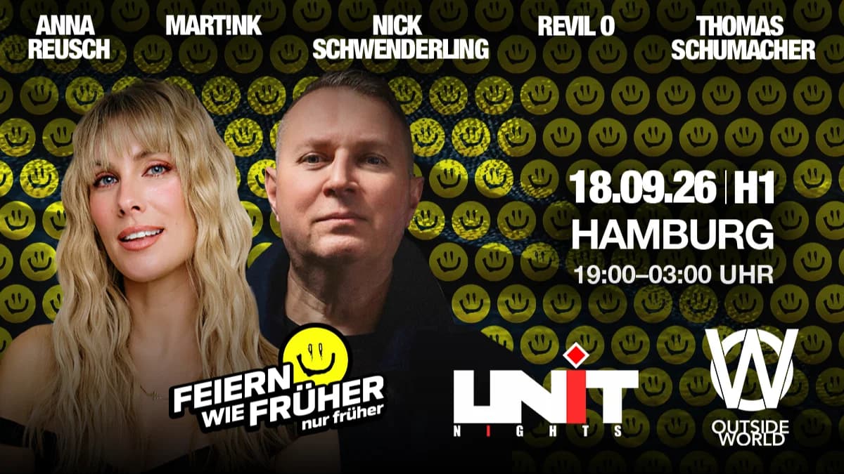 Feiern wie früher - nur früher! Der early evening Rave mit ANNA REUSCH & THOMAS SCHUMACHER event cover