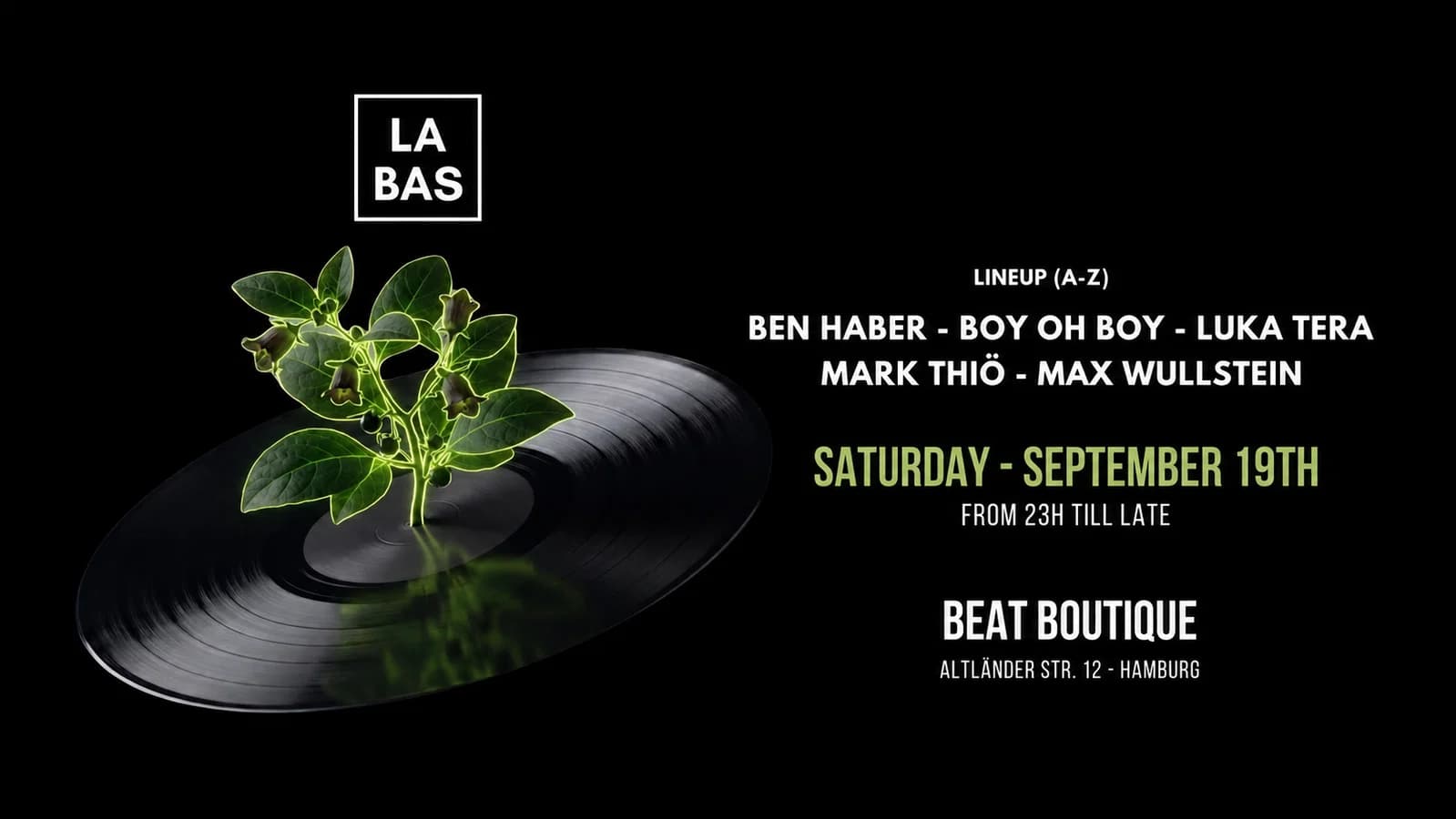 LA BAS HOUSE NIGHT event cover