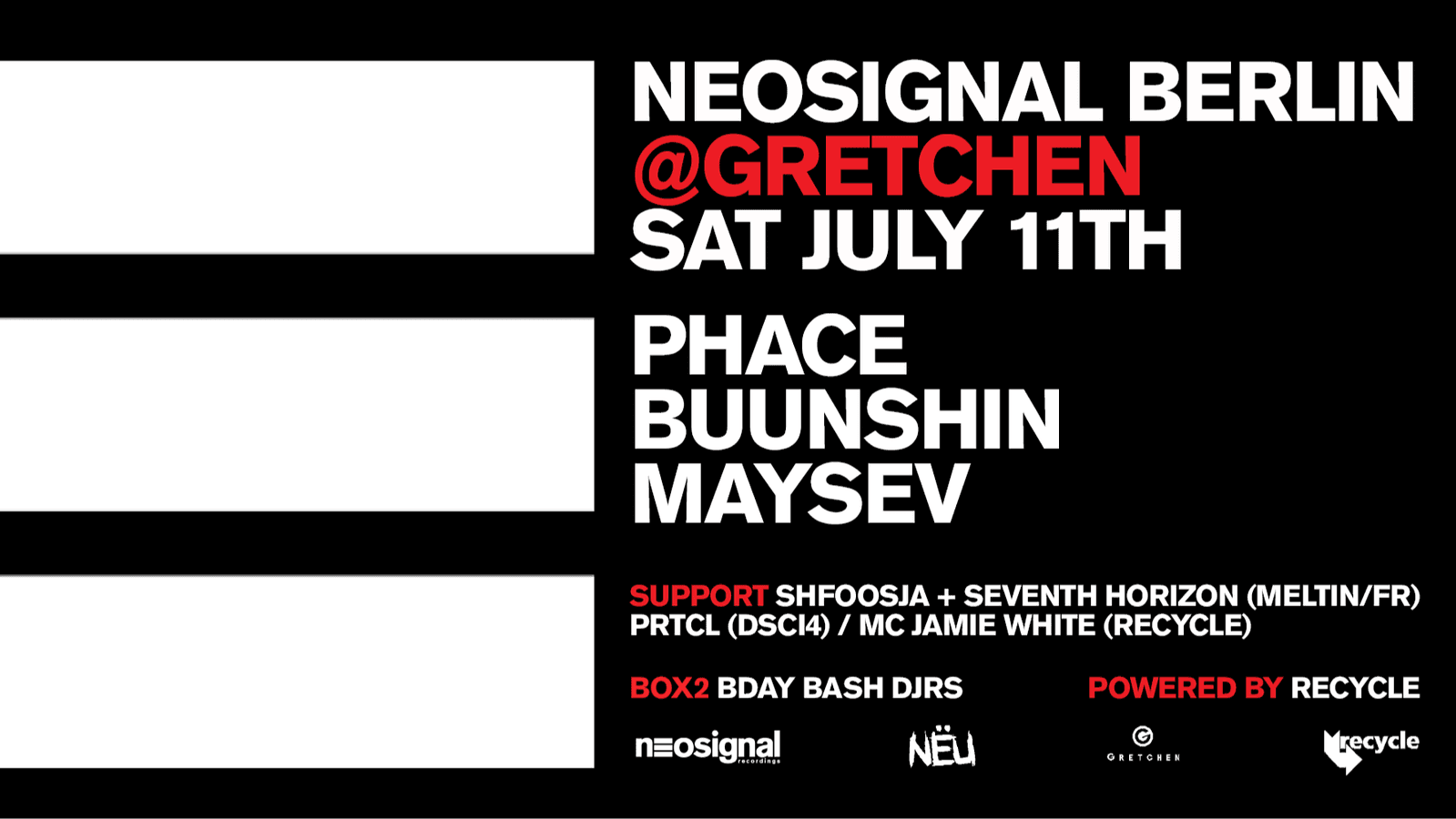 Recycle: NEOSIGNAL BERLIN event cover
