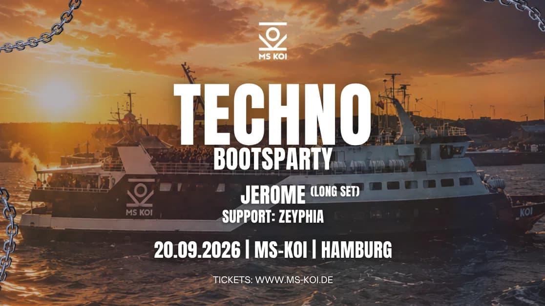 Techno Bootsparty by Jerome event cover