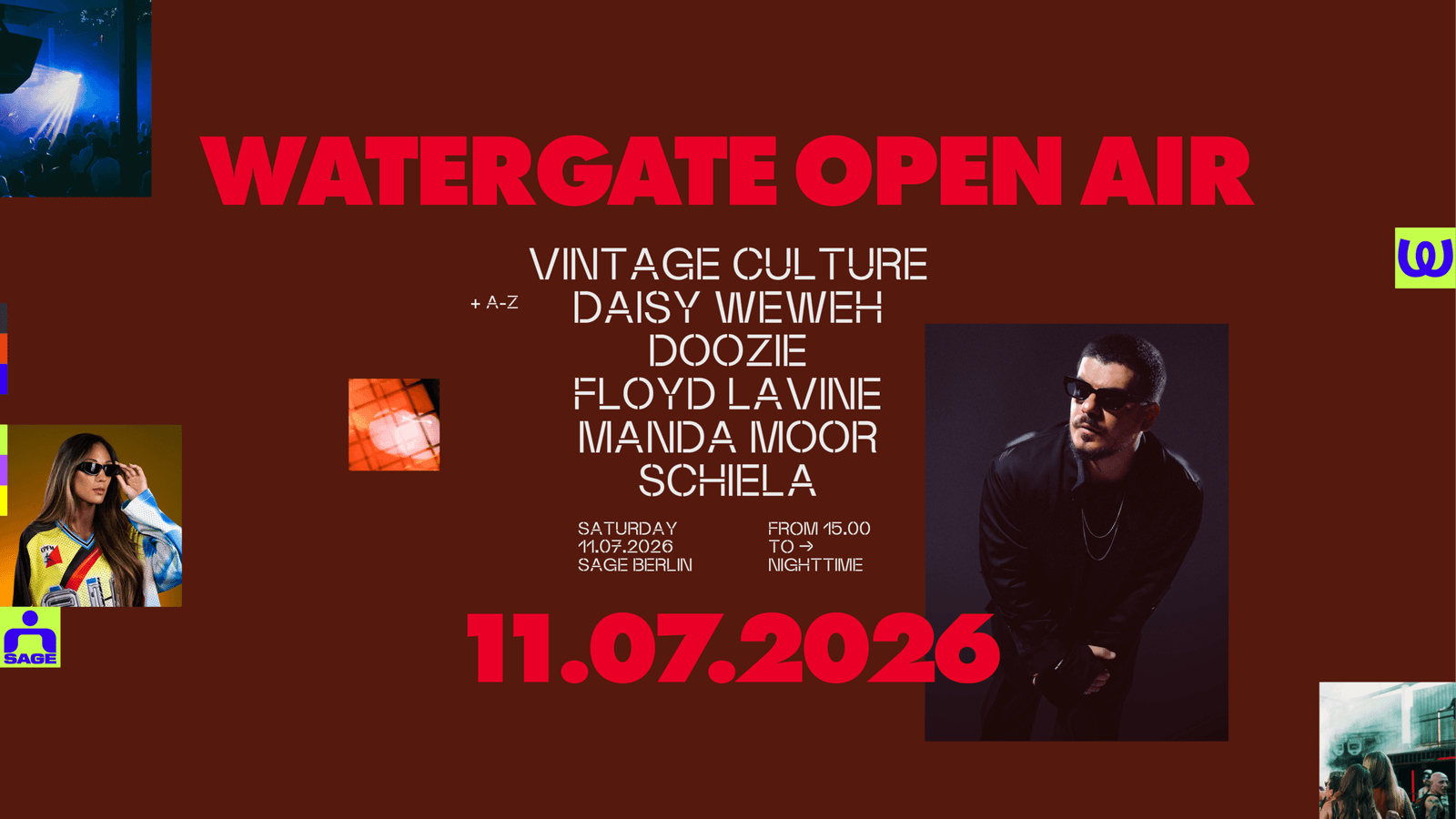 Watergate Open Air with Vintage Culture, Floyd Lavine, Manda Moor, Doozie and more event cover