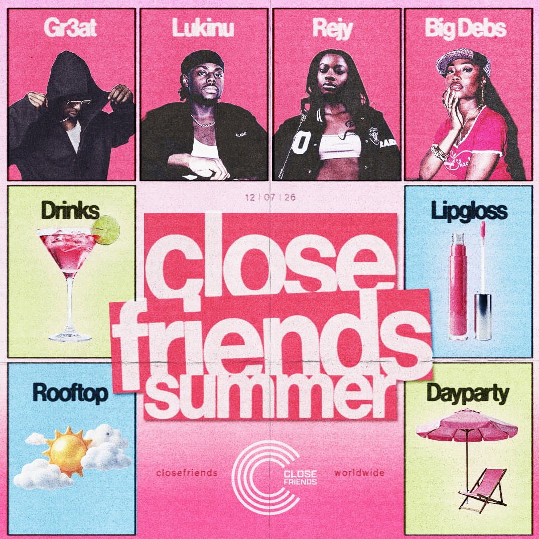 CLOSE FRIENDS SUMMER DAYPARTY event cover