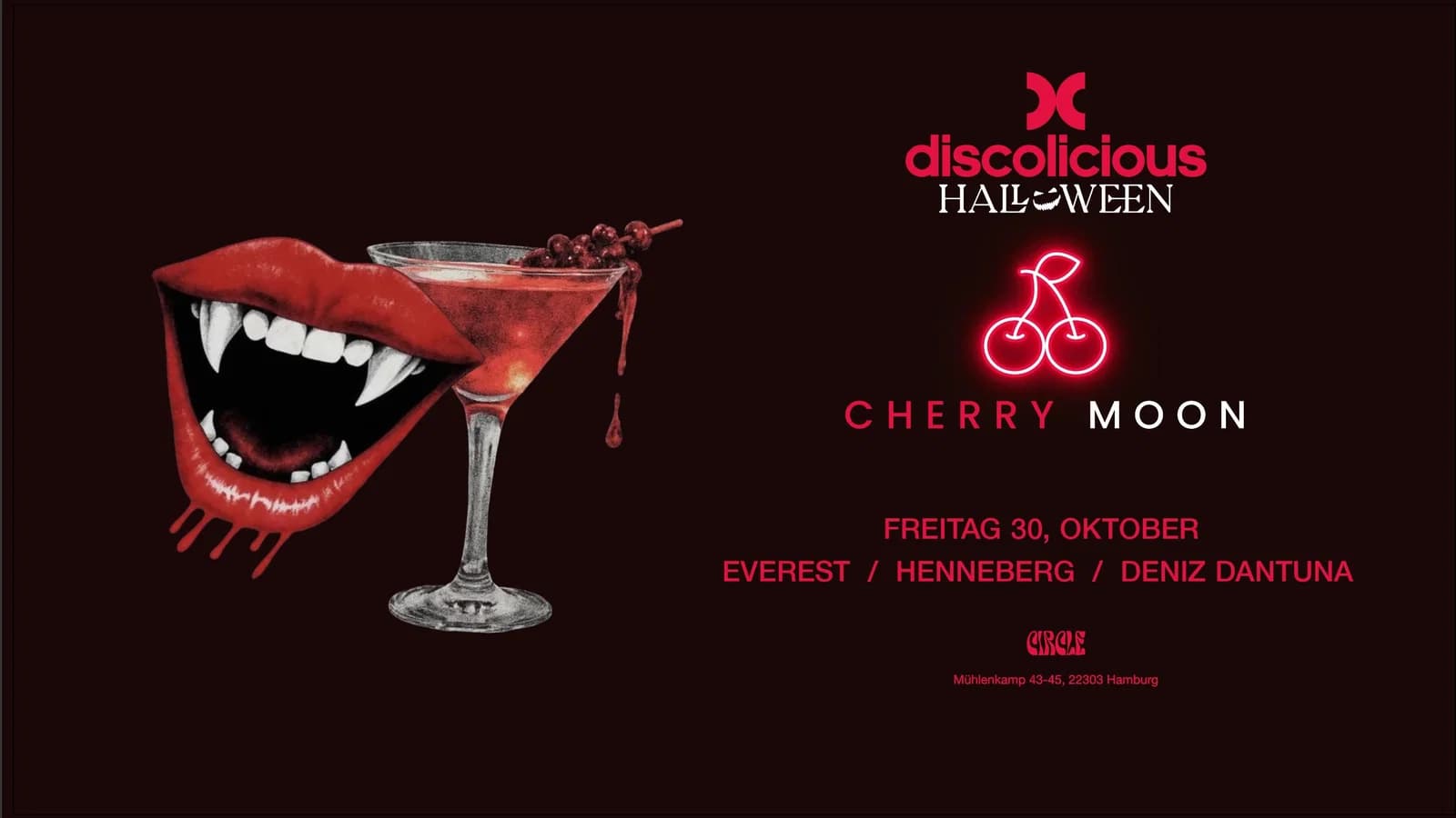 DISCOLICIOUS x CHERRY MOON presents HALLOWEEN event cover
