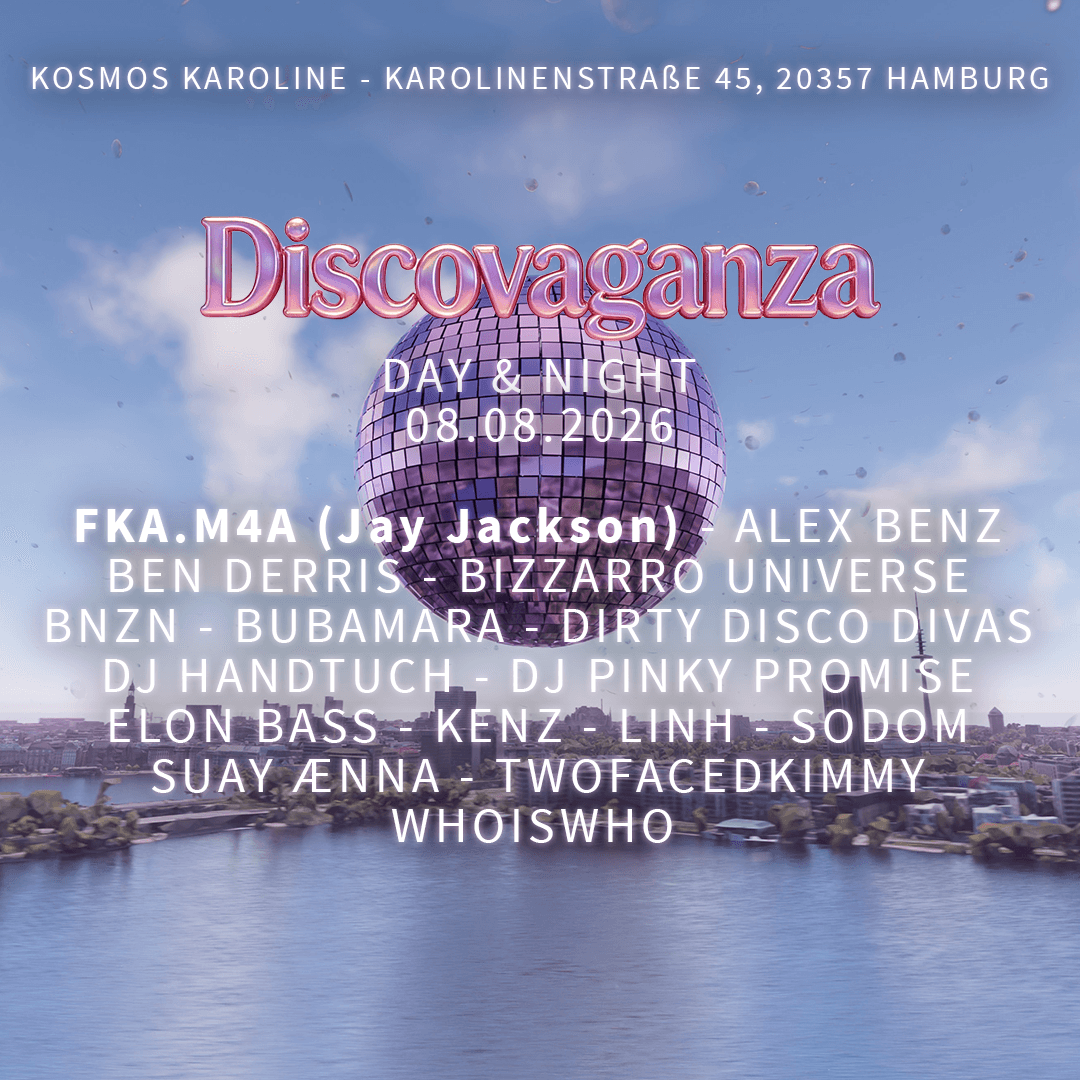 DISCOVAGANZA DAY & NIGHT w/ FKA.M4A, BEN DERRIS, BNZN, ELON BASS, BIZZARRO UNIVERSE event cover